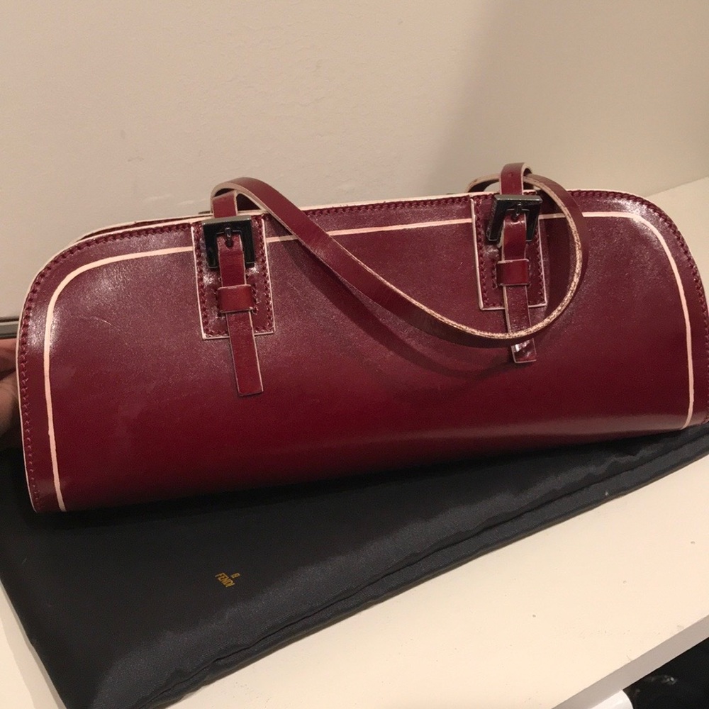 Authentic FENDI vintage rare oblong handbag